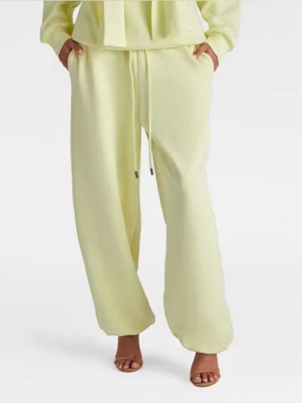 NWT KBB by Kahlana Women's High-Rise Straight Leg 'The Dwayne Sweats', 4X Yellow